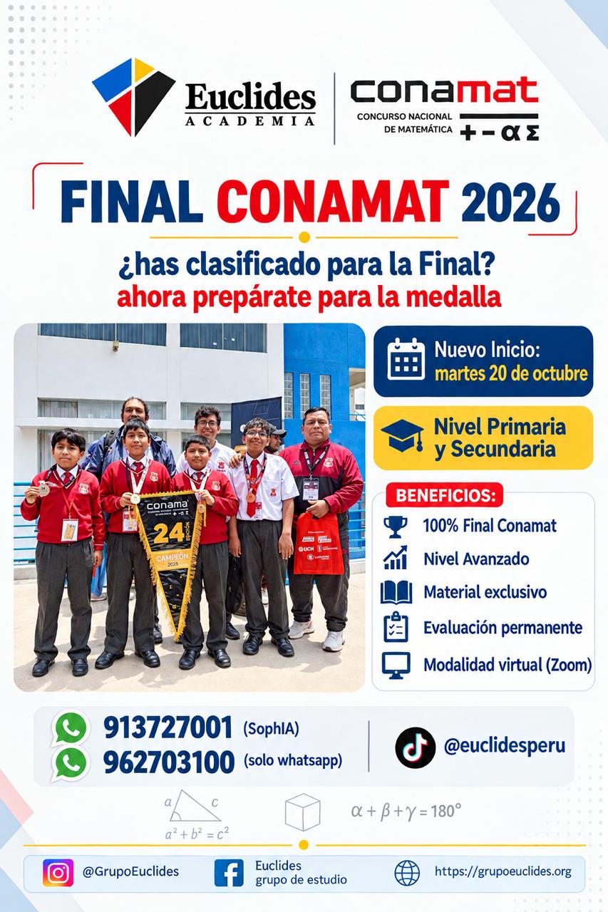 Final CONAMAT 2026 — Academia EUCLIDES - Inscríbete aquí